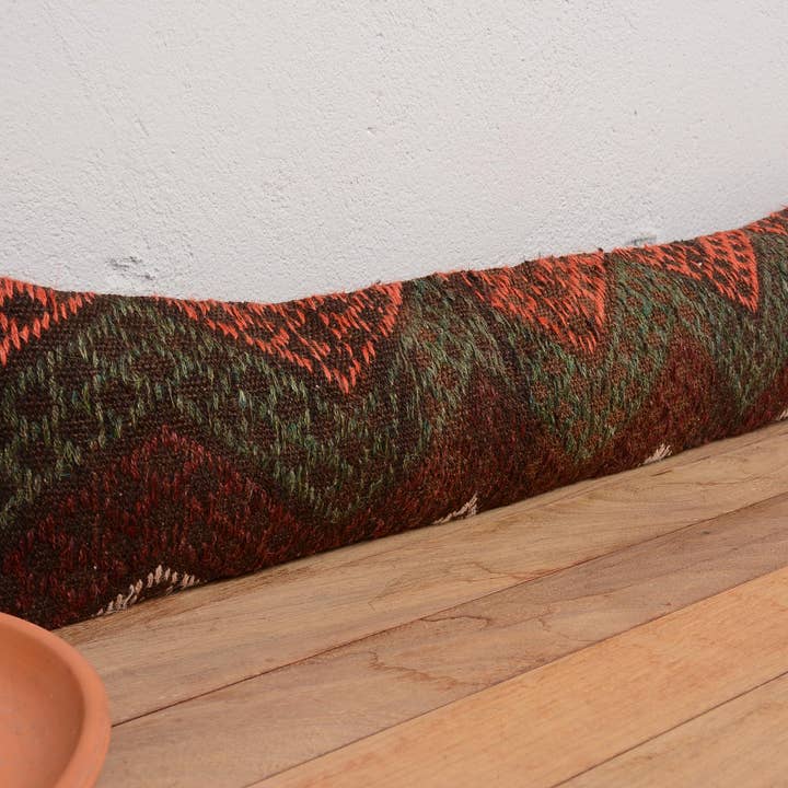 Vintage Turkish Kilim Lumbar Pillow Cover 8x36 for wholesale by Kilim Pillow Decors