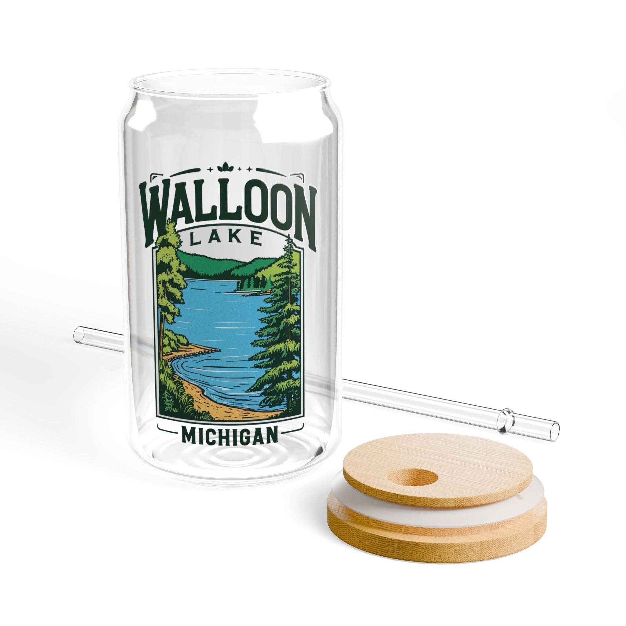 Up North Attitude – Großhandel Trinkglas/Tasse – Walloon Lake Glastasse – Umweltfreundliche Eiskaffeetasse für Michigan-See-Liebhaber, Trinkgeschirr aus Nord-Michigan7