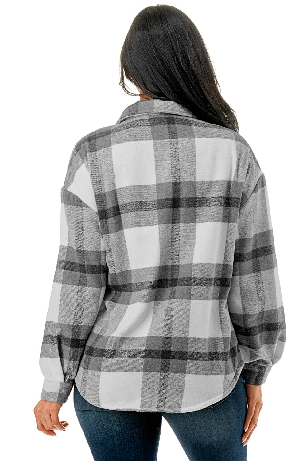 Color 5 - Wholesale Shirt Jacket/Shacket - Women's - Plaid flannel shacket basic shirt jacket w/fur lined inside18
