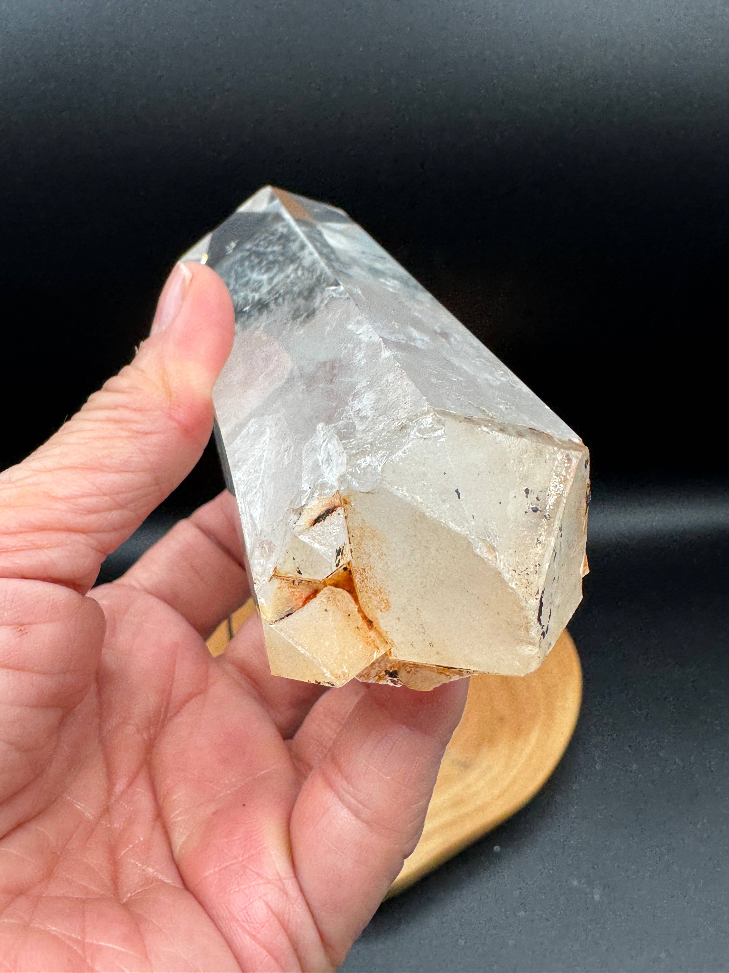 The 7 Directions - Wholesale Spiritual Stone/Crystal - Unique quartz phantom DT on custom stand H28514