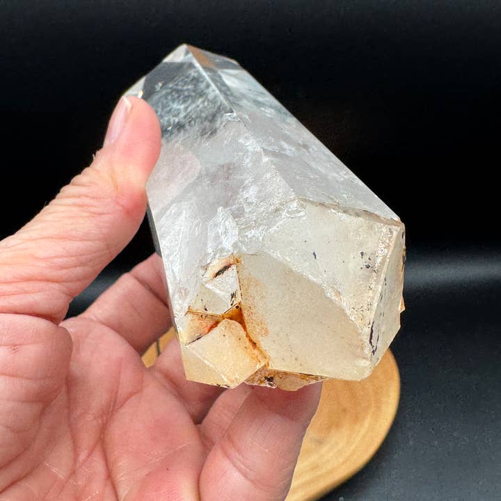 The 7 Directions - Wholesale Spiritual Stone/Crystal - Unique quartz phantom DT on custom stand H28514