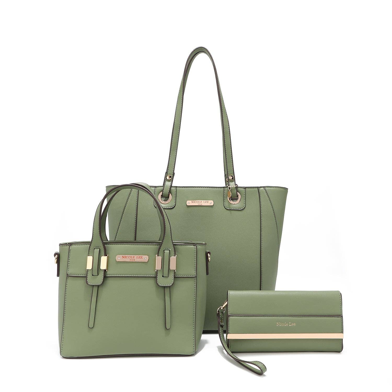 Nicole Lee - Wholesale Shoulder Bag - Women's - CONJUNTO DE 3 PIEZAS (Shopper, Bolso pequeño, Neceser)0