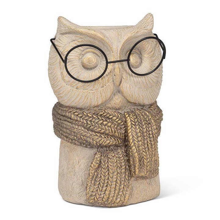 Owl Vase with Scarf & Glasses for wholesale by Abbott