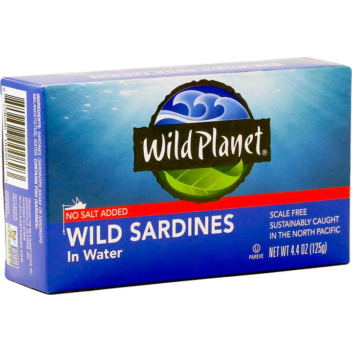 Wild Planet Wild Sardines in Water, 4.4 Oz (Pack of 12) for wholesale by KeHE Distributors, LLC