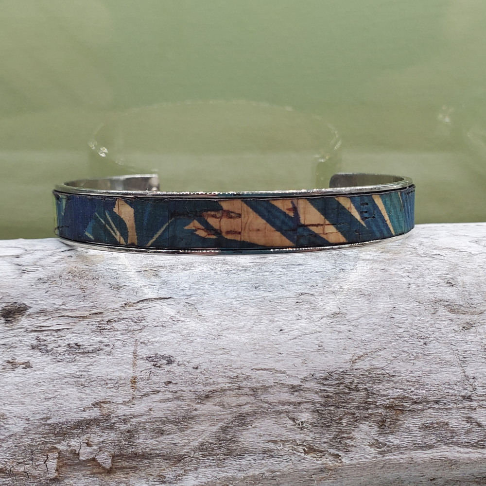 Gem Lounge Jewelry – Großhandel Manschettenarmband – Kork Silber Skinny Cuff Armband5