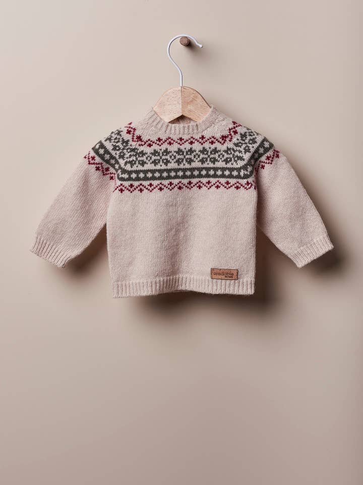 Knitted Christmas sweater with jacquard | CHRISTMAS TIME for wholesale by Wedoble: sustainable children's fashion