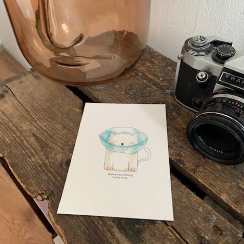 Studio Anne Bekkenutte - Vente Carte de bon rétablissement - J'espère que tu te sentiras bientôt mieux2