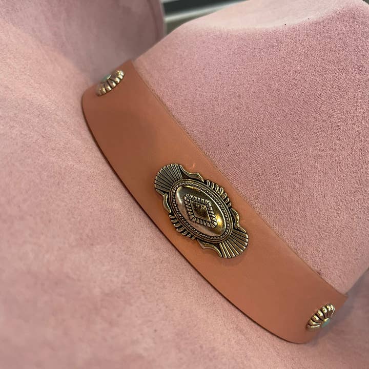 Love and Thyme - Wholesale Cowboy Hat – Women’s - Western Disc Ribbon Strap Cowboy Hat1