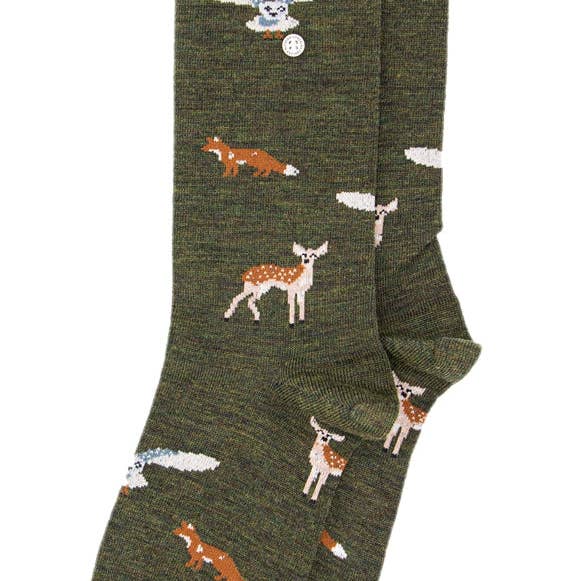 Forest Animals Lifestyle Merino | Army for wholesale by Alfredo Gonzales
