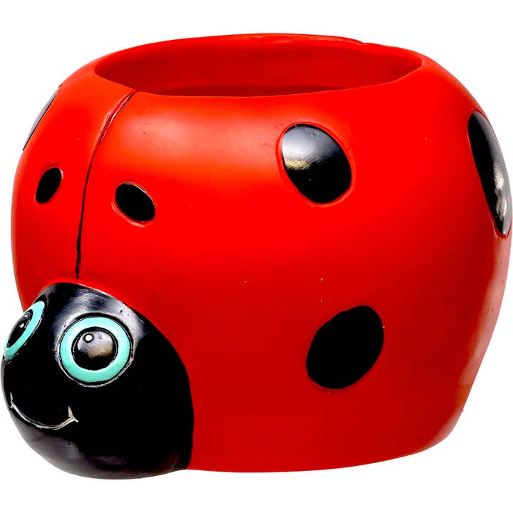 Ladybug Flower Pot for wholesale by Spoontiques, Inc