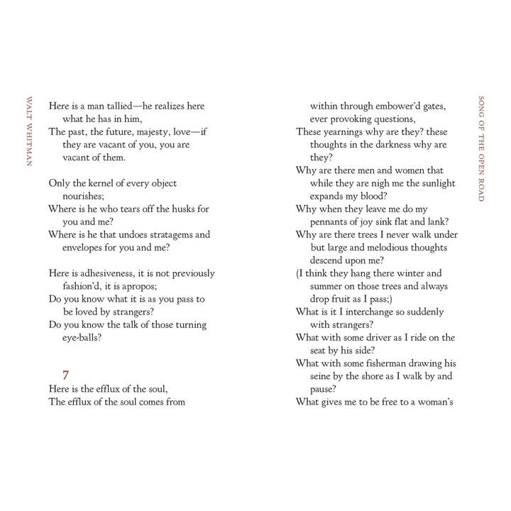 Applewood Books - Wholesale Poetry & Drama - Song of the Open Road2