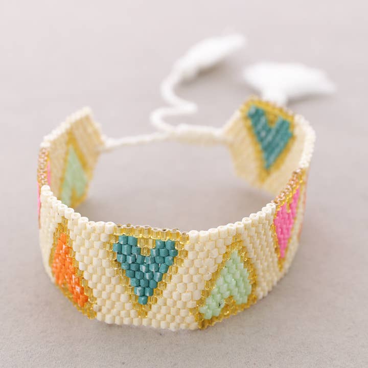 Bracelet en perles en macramé Etnica pour la vente par Sonata