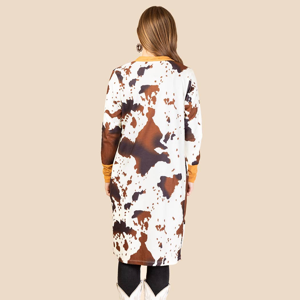 BRUIN Vest met koeienprint en bruin voor groothandel op Faire2