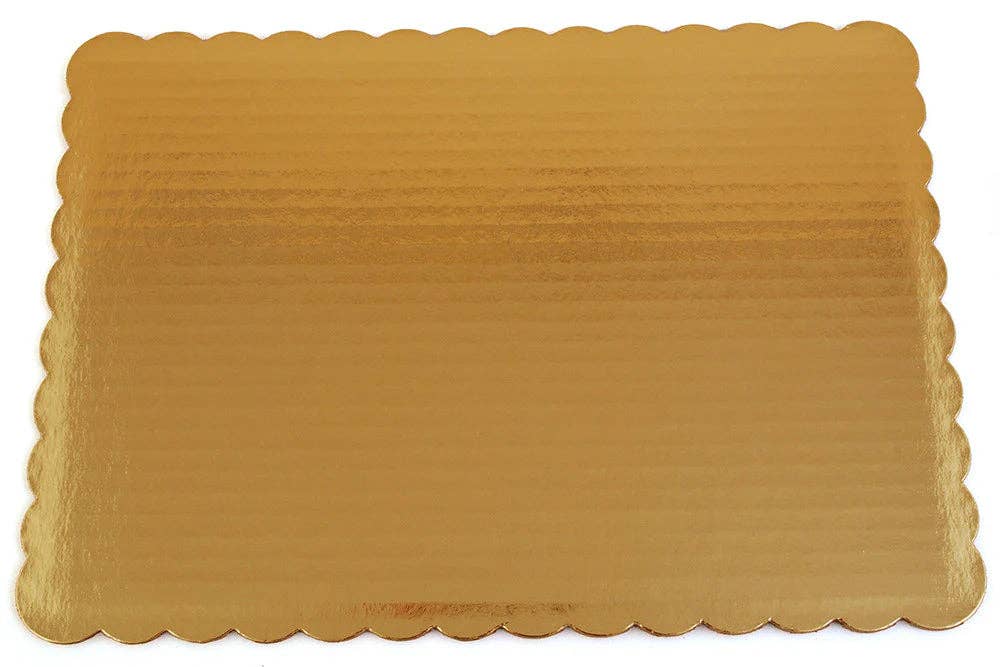 EcoQuality - Wholesale Serving Tray - Gold Rectangular Cake Board Sheets 12"x18" or 9"x13" Sizes0