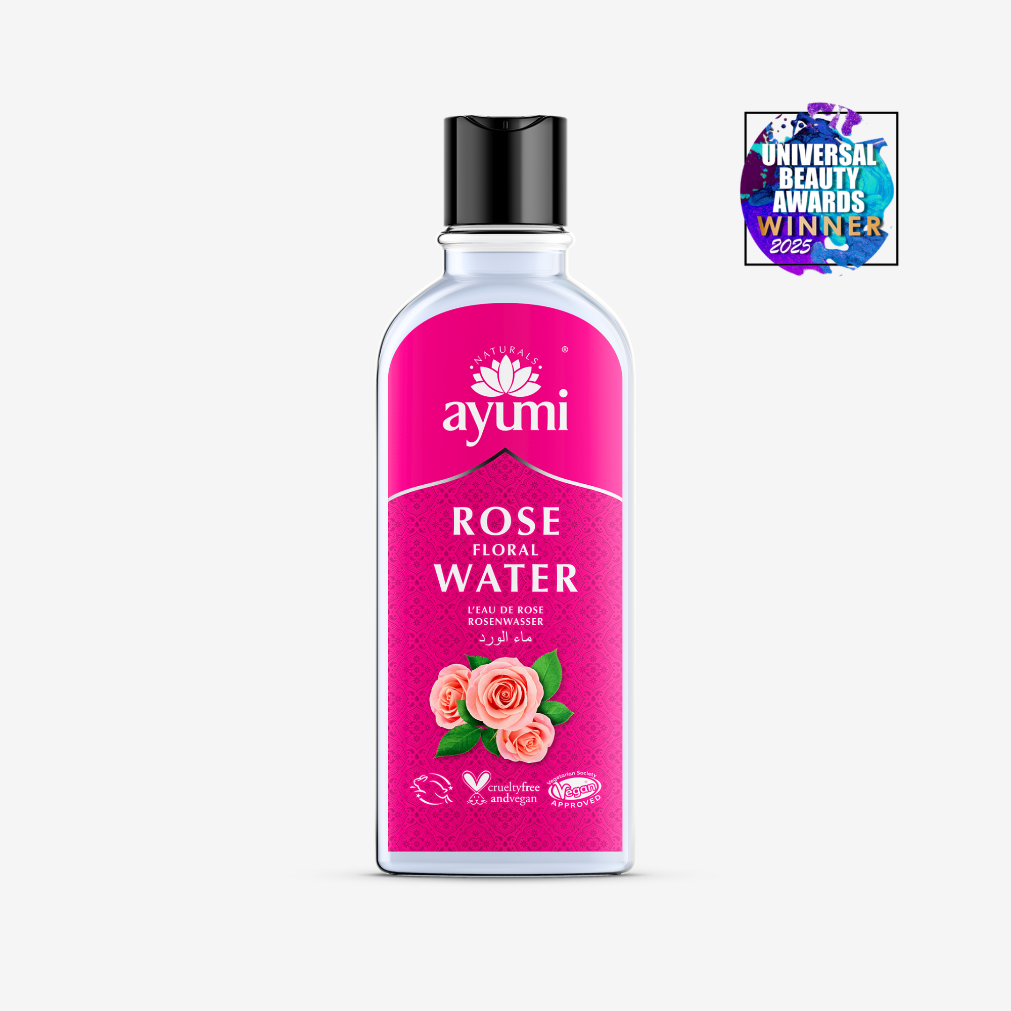 Ayumi Naturals – Großhandel Gesichts- und Körpernebel/Wasser – Rosenblütenwasser0