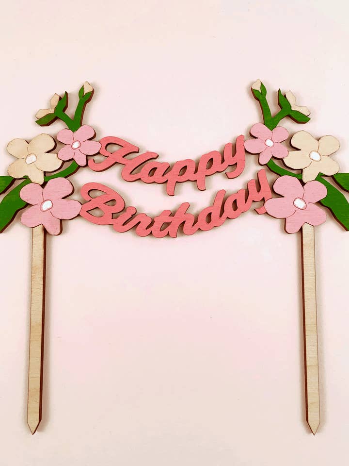 Buon compleanno a
tu Garland
Cake Topper (Coral/DK Green) per la vendita all'ingrosso da parte di Eleanor Moss Studio