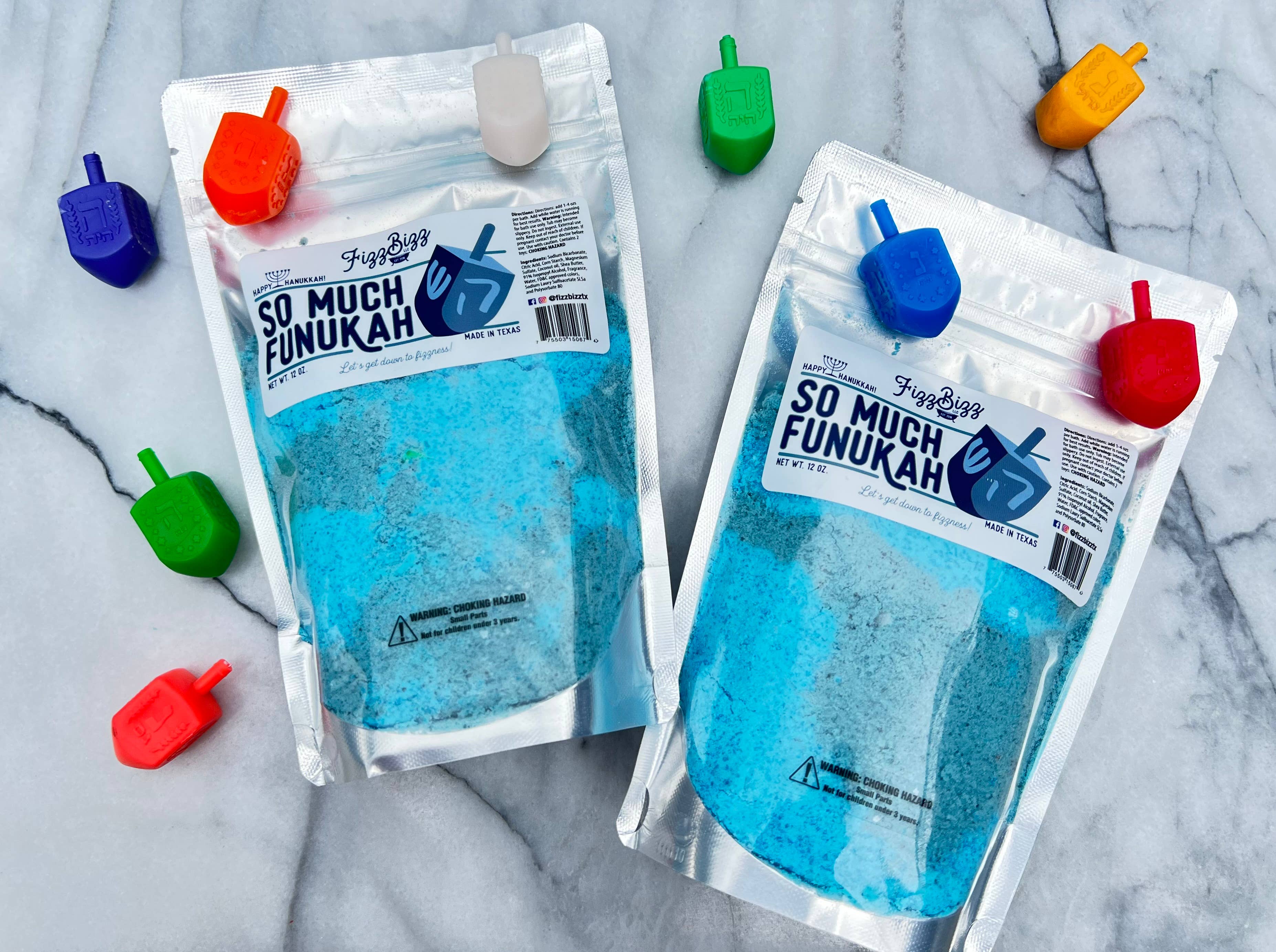 Fizz Bizz LLC - Wholesale Bath Salts - So Much Funukah- Seasonal Kids Bath Salts1