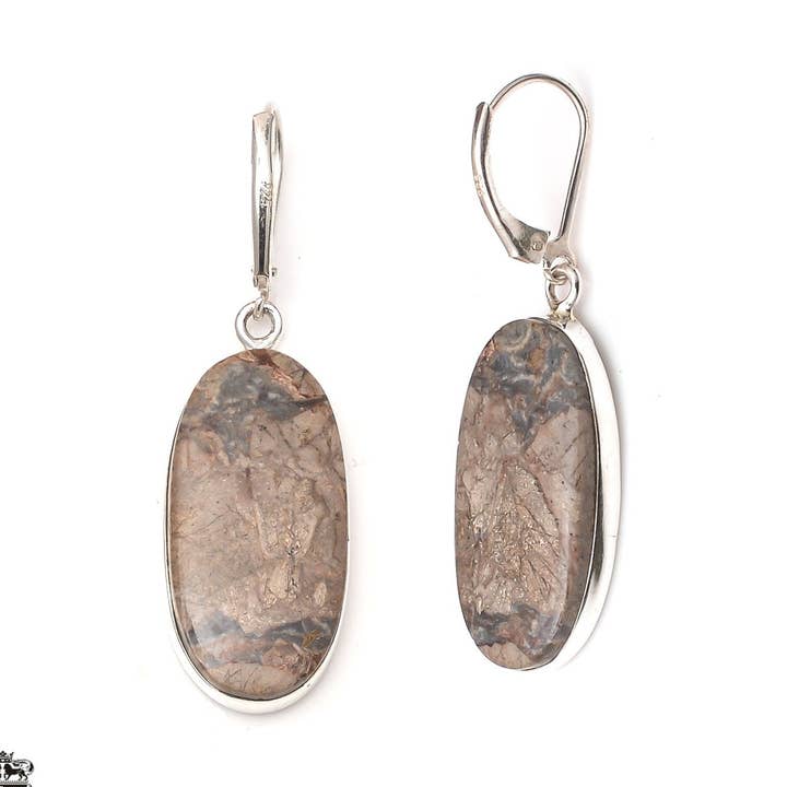 Boucles d'oreilles à levier de 2 pouces en argent sterling 925 massif en kammerérite E143 pour la vente par SARAH DESIGNS JEWELRY