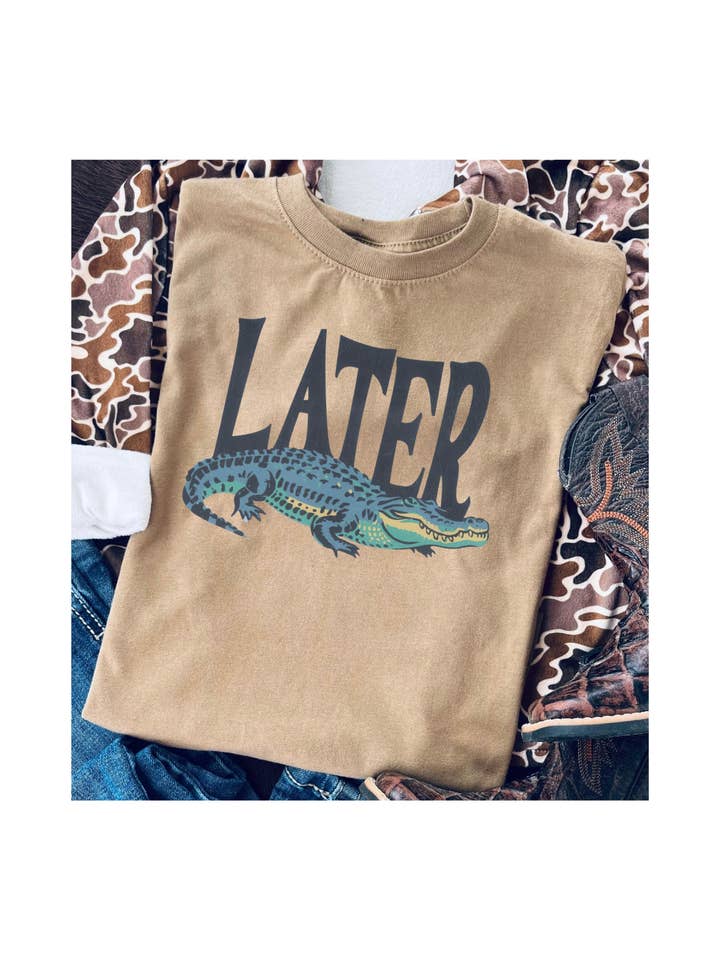Tiny trendz teez - Wholesale Screen Printed T-Shirt - Kids - Later gator kids tee shirt 1