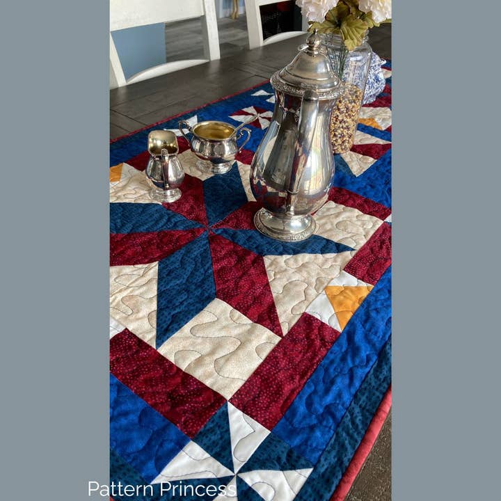 Pattern Princess - Wholesale Table Runner - Americana Star Table Runner Quilt Pattern 2