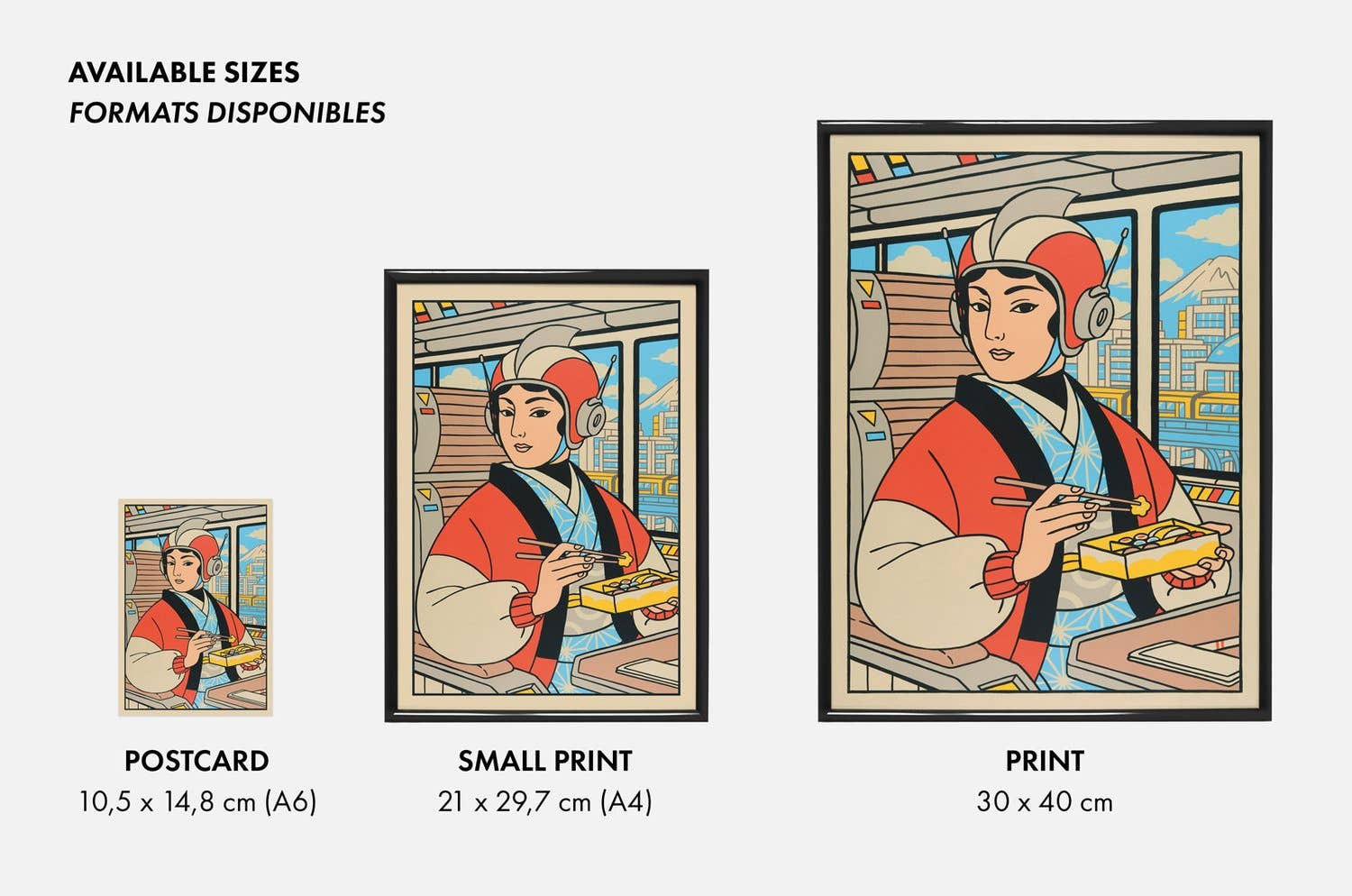 Yeaaah! Studio - Wholesale Poster - “Lunch on the train” poster (30x40cm or A4 format)1