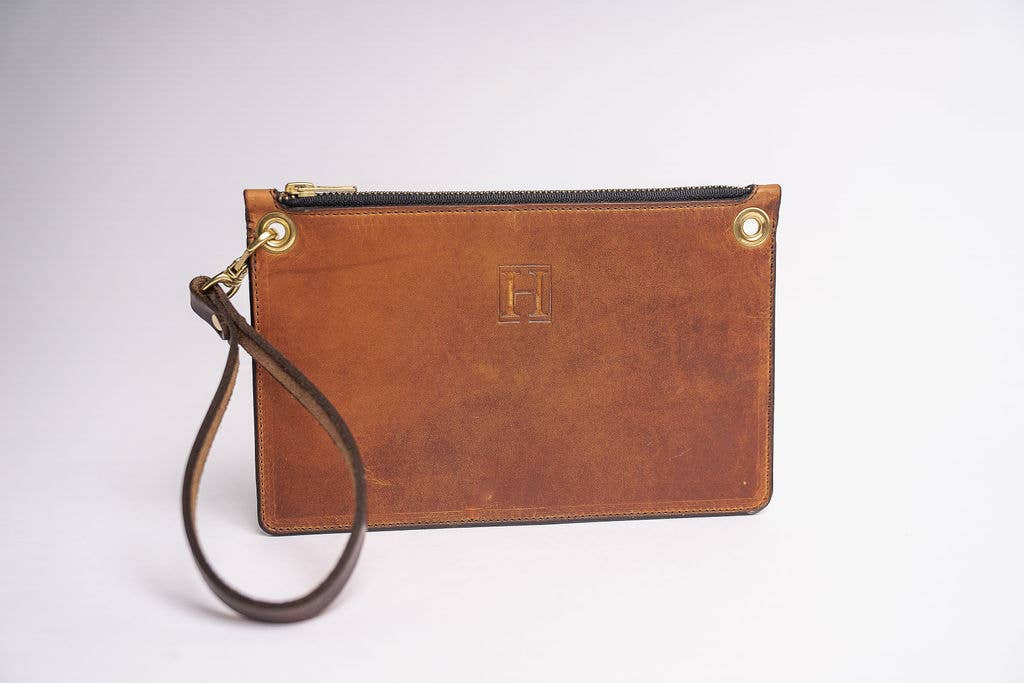 Hooks Crafted Leather Co. – Engroshandel Clutch - Dame – Naturlig Dublin Clutch Pung2