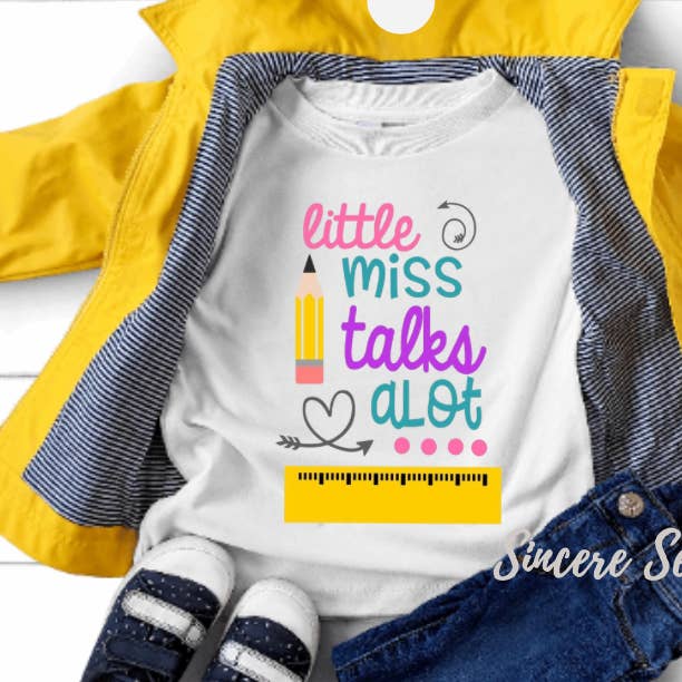Little Miss Talks A lot Tee for wholesale by Sincere Sentiments LLC