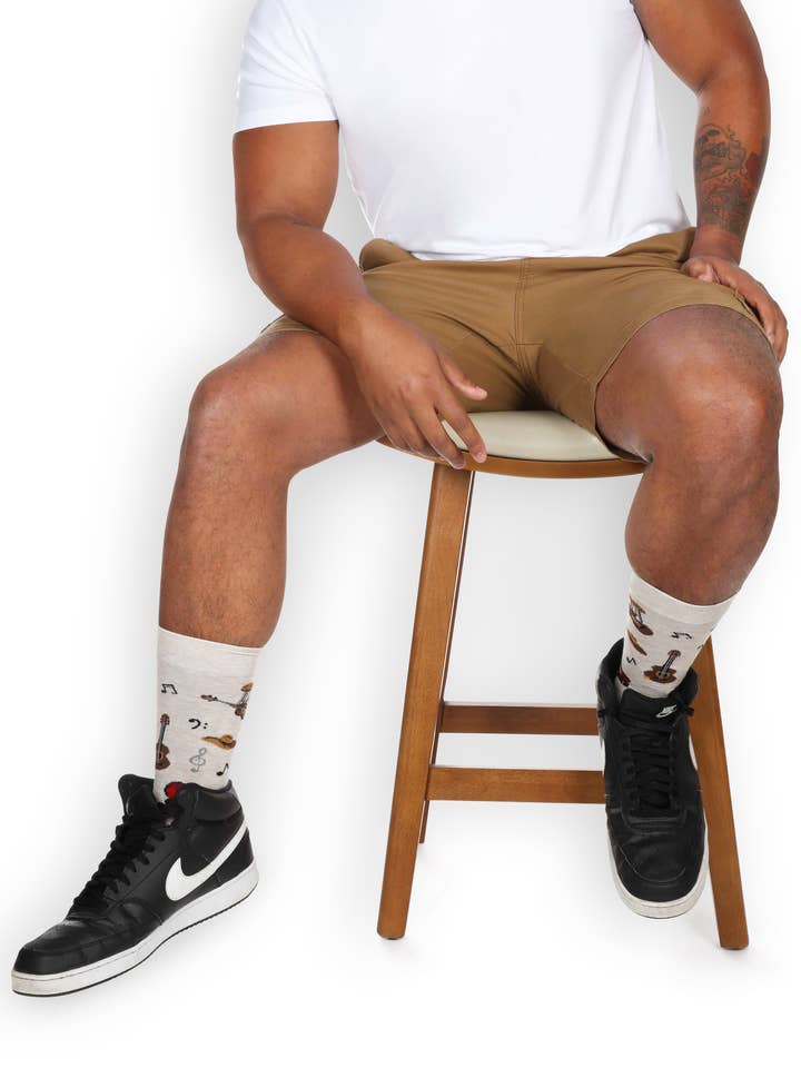 Ivory Heather Guitars Mens Bamboo Crew for wholesale on Faire2