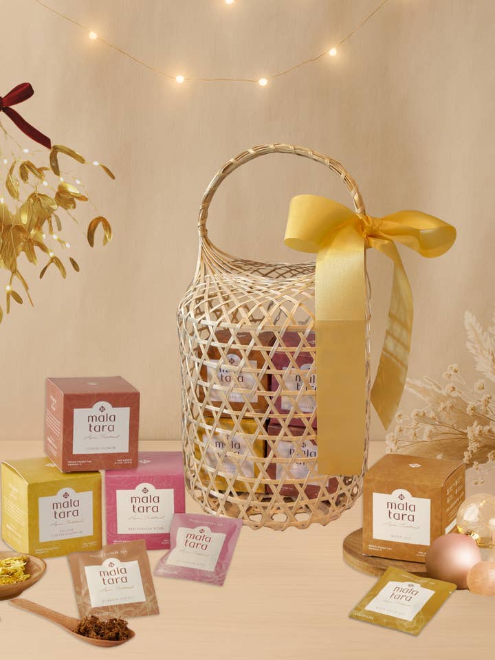 Signature Glow Gift Basket for wholesale by Mala Tara