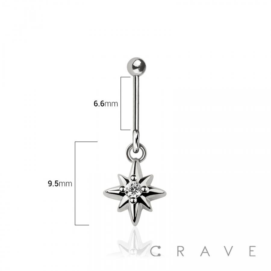 CRAVE - Vente Boucles d'oreille uniques - ACIER CHIRURGICAL 316L CZ ÉCLAT D'ÉTOILE VERTICAL HELIX STUD1
