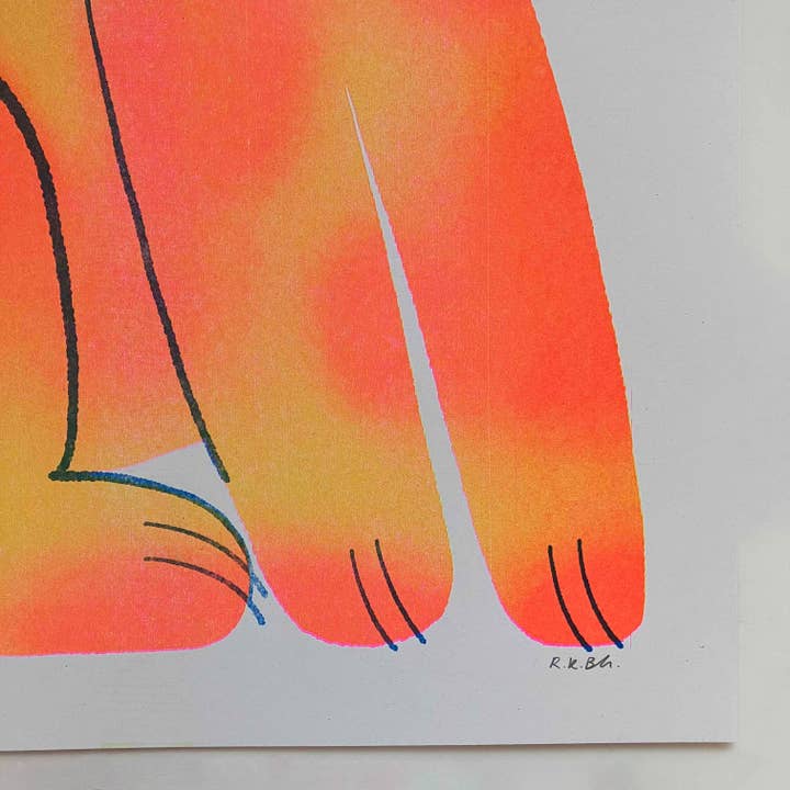 Rebecca Buchanan – wholesale Art print – A3 Riso Print - Doggo 3