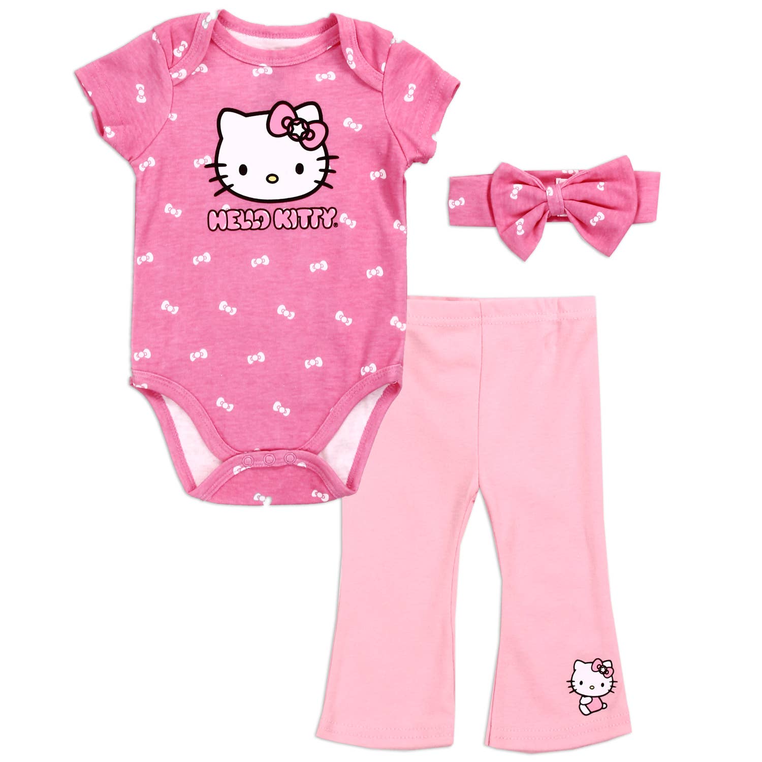 Penguin Kids Wear - Wholesale Clothing Set - Baby - HELLO KITTY Newborn Girls 3-Piece Layette Set0