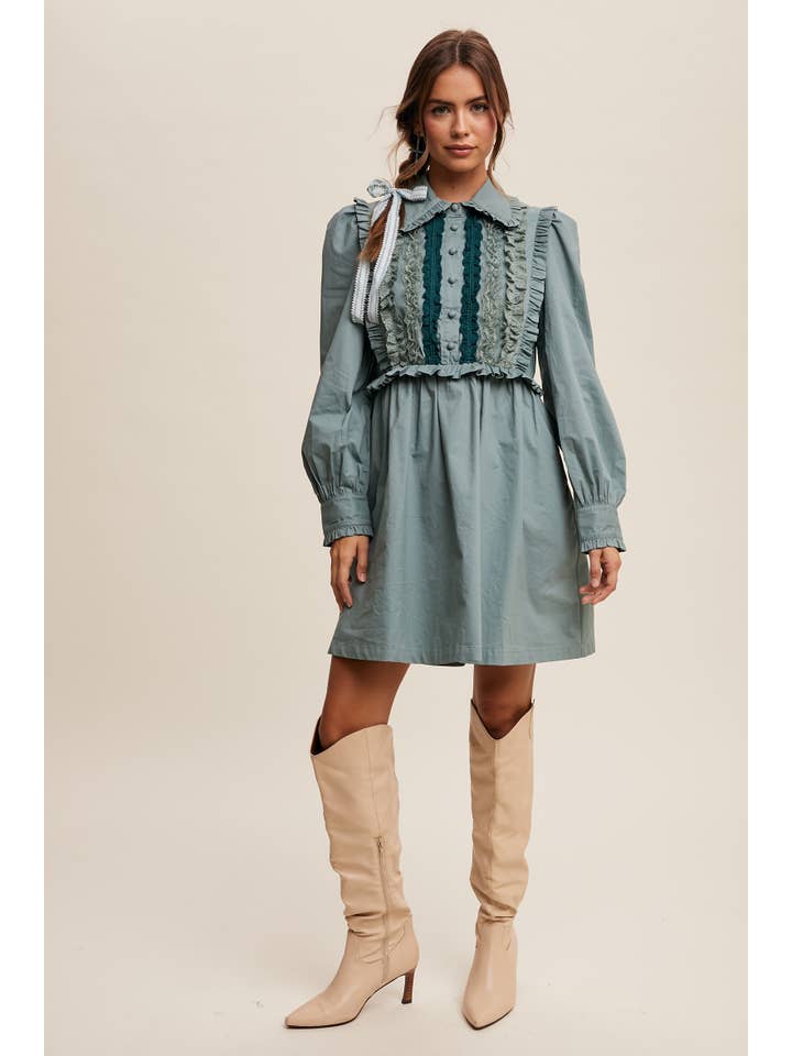 Listicle - Wholesale Dress – Women's - Floral Ruffle Mini Dress20