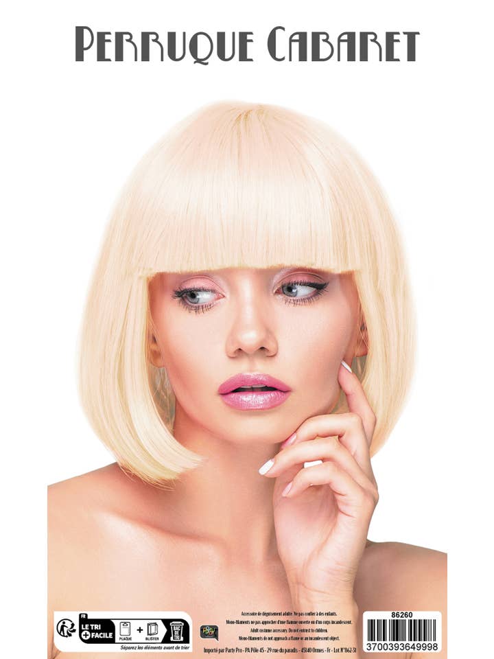 Party Pro - Venta al por mayor Disfraz - Unisex - PELUCA RUBIA DE CABARET