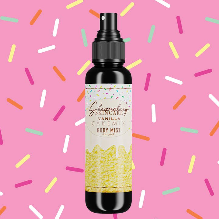 Cake Mix Body Mist per la vendita all'ingrosso da parte di Sheamakery Skincare