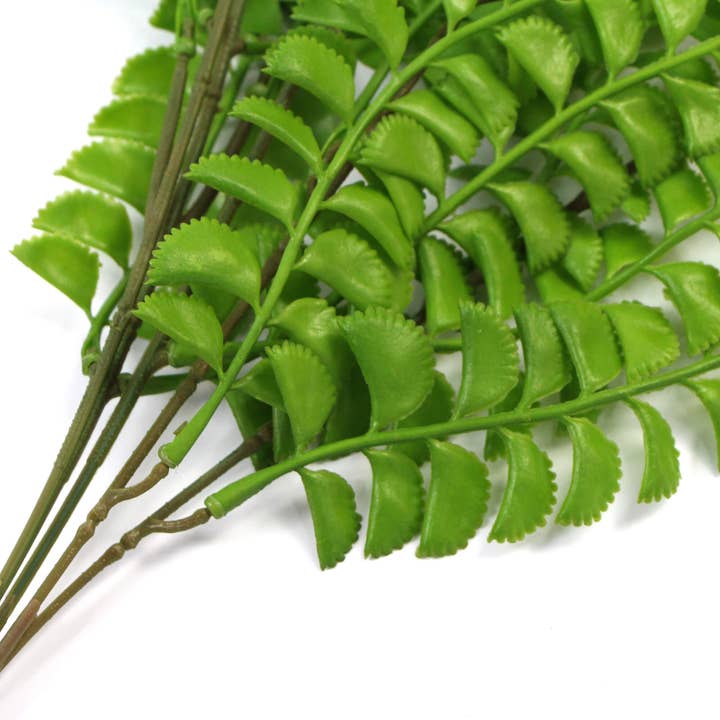 Designer Plants - Wholesale Artificial Plant - Artificial Dark Green Hanging Button Fern Plant 31" UV Resistant