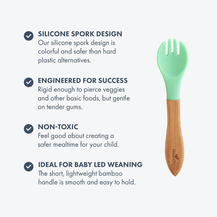 Avanchy - Wholesale Flatware set – Kids & Baby - Training Fork | Bamboo & Silicone9
