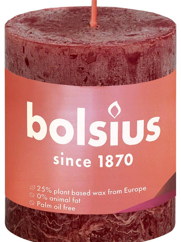 Shine Vela Rústica 80/68 Veludo Vermelho por atacado de Sfeerpunt