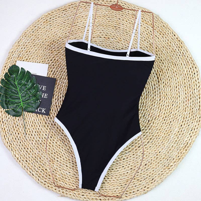 Dipped Shop – wholesale One-piece swimsuit – Women’s – Simple Color Block Sexy One Piece Swimwear DPSW11142