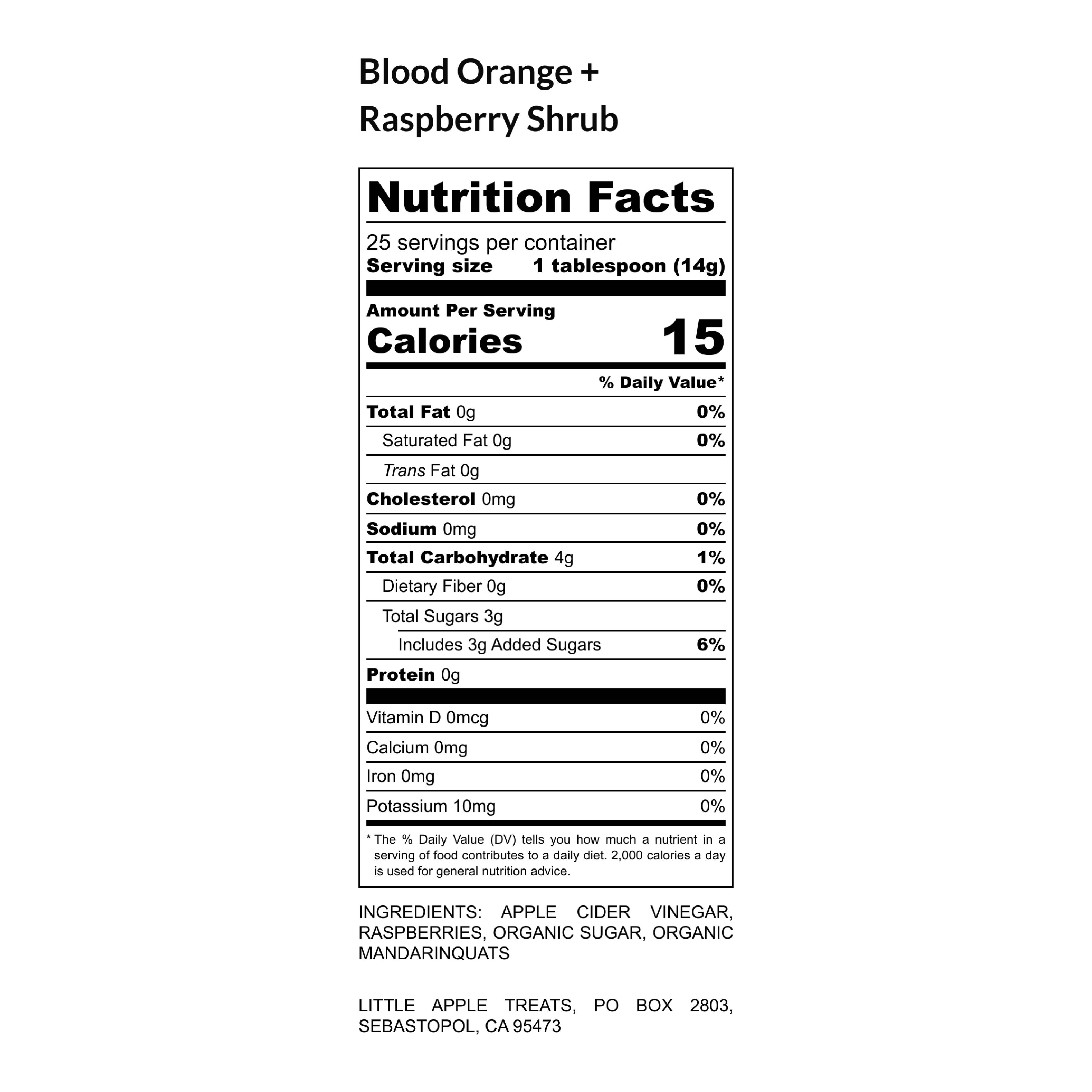 Little Apple Treats – wholesale Alkoholfri aperitif – Blood Orange + Hallon Bush — gjord med färsk frukt!5