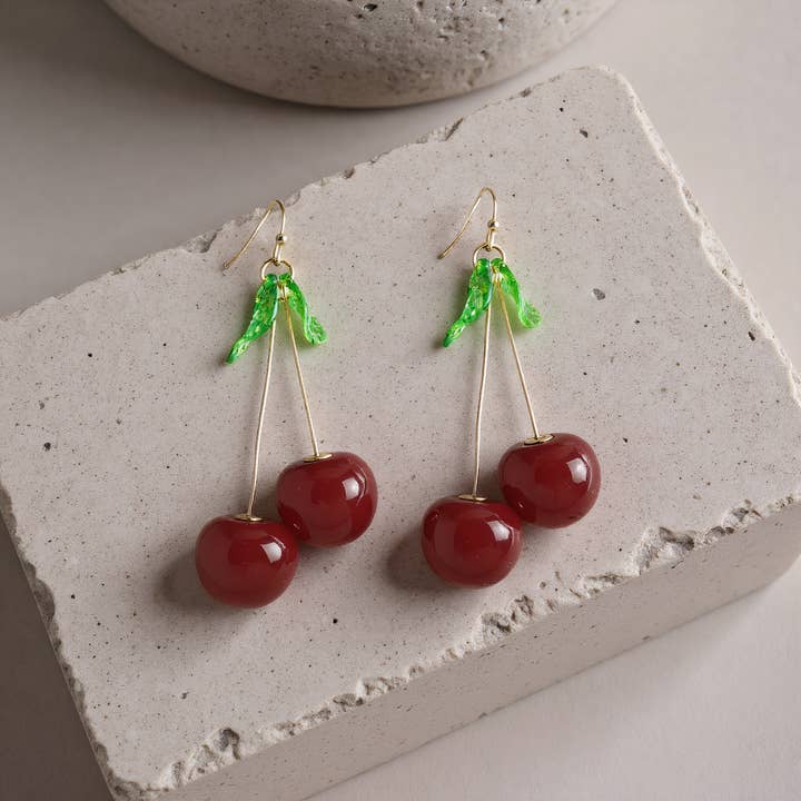 Katinki - Wholesale Dangle earrings - Fruit Cherry Drop Earrings1