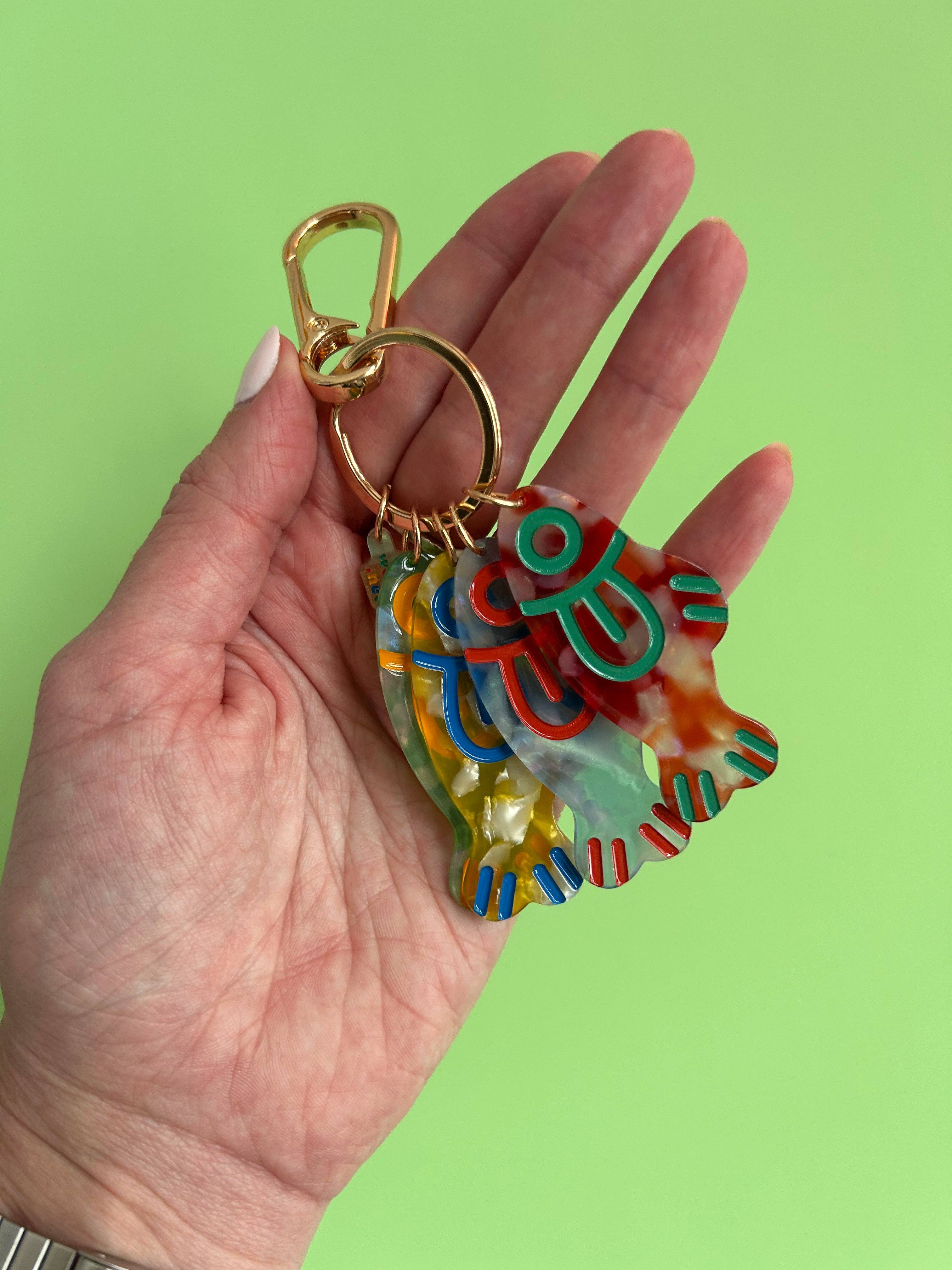 Curlworks – Porta-chaves - Unissexo por atacado – Porta-chaves Peixes Barulhentos1