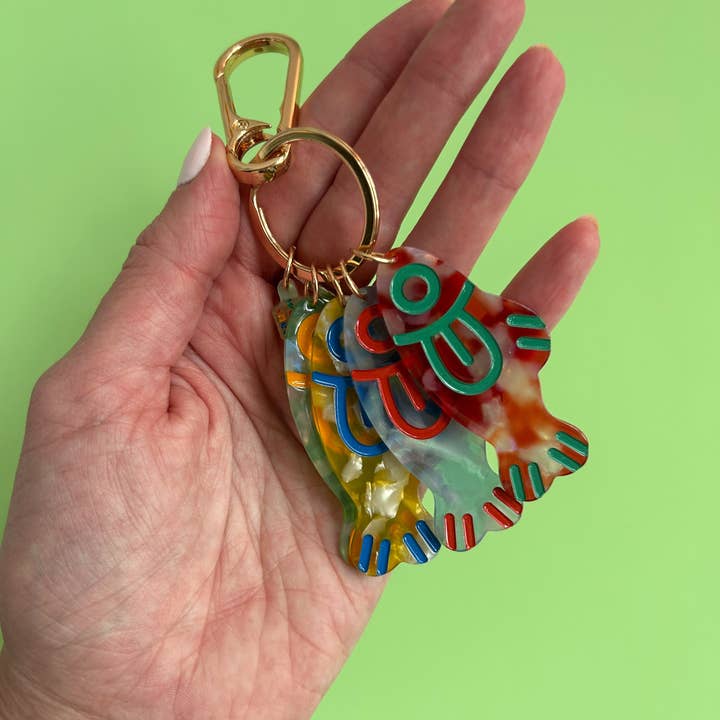 Curlworks – Porta-chaves - Unissexo por atacado – Porta-chaves Peixes Barulhentos1