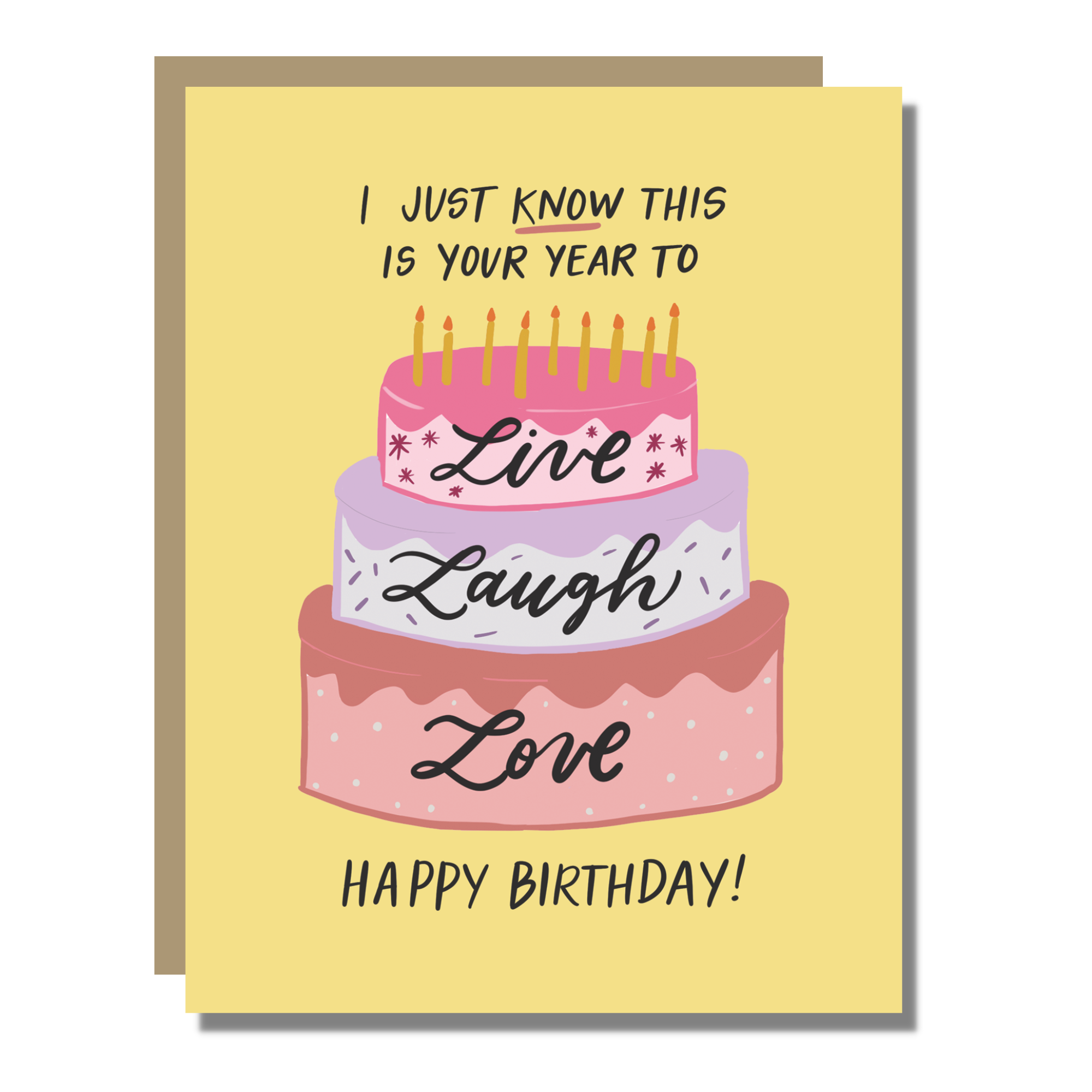 Prairie Letter Shop – Großhandel Geburtstagskarten – Live, Laugh, Love Birthday | Lustige Geburtstagskarte Humor0