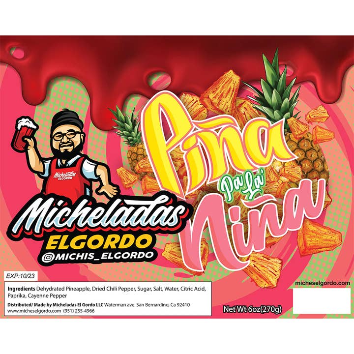 Cow Crack Wholesale - Wholesale Fruit Snacks - Micheladas El Gordo Pina Pala Nina 6 OZ
