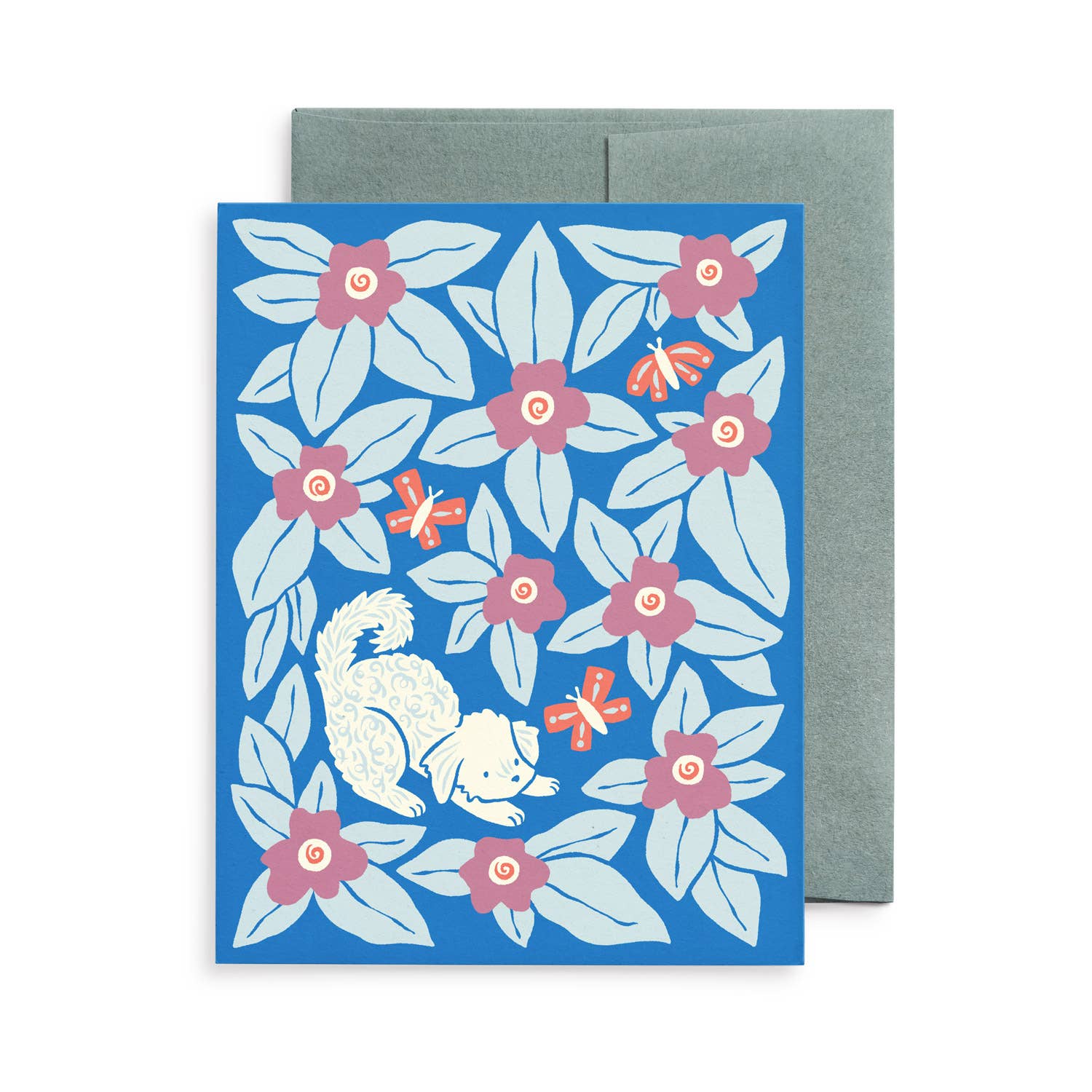 Nuthatch Studio - Wholesale Everyday Greeting Card - Dogs & Blooms Greeting Card Set: Original Dog Art, Set of 82