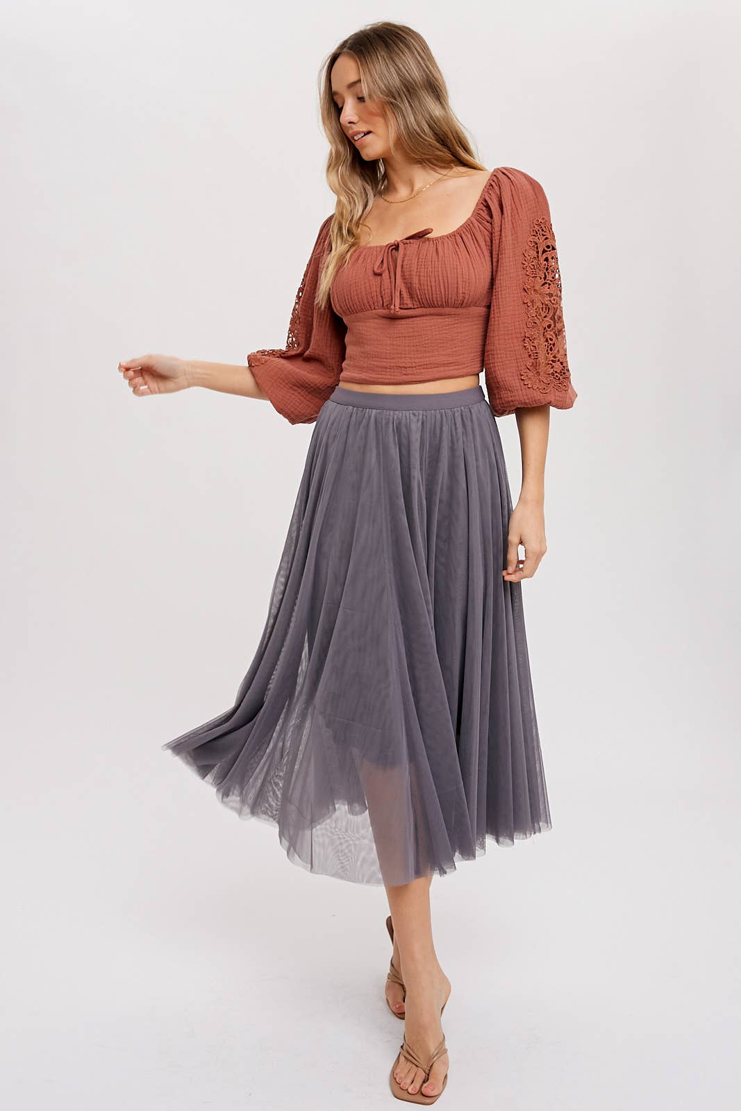 Bluivy - Wholesale Skirt - Women's - TULLE MIDI SKIRT34