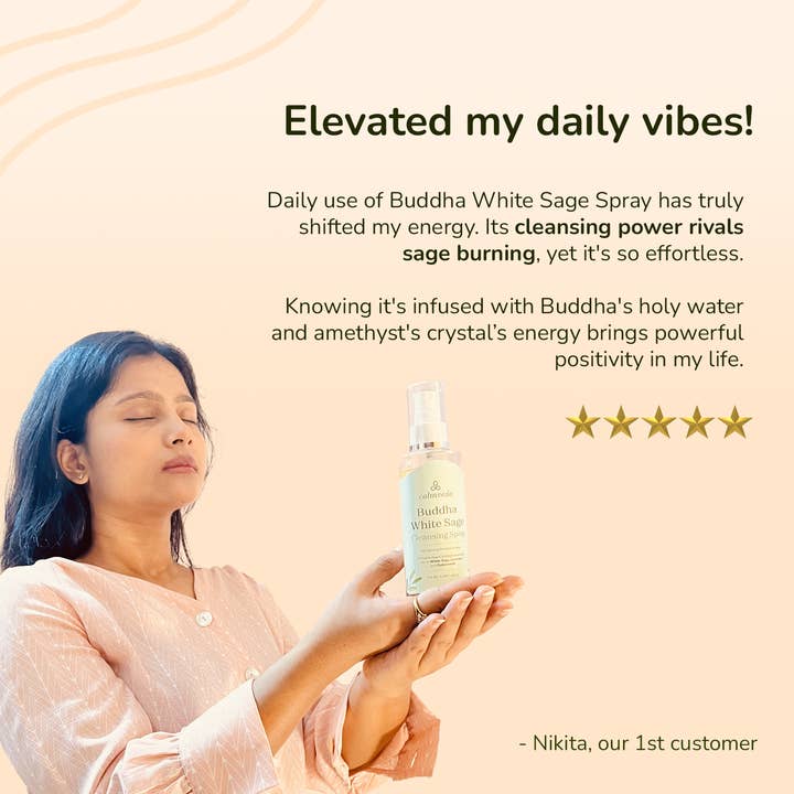 Calmveda Incense & Aromatherapy - Wholesale Smudge Spray - White Sage Spray for Protection - Smudge Spray (5.6 fl.oz)