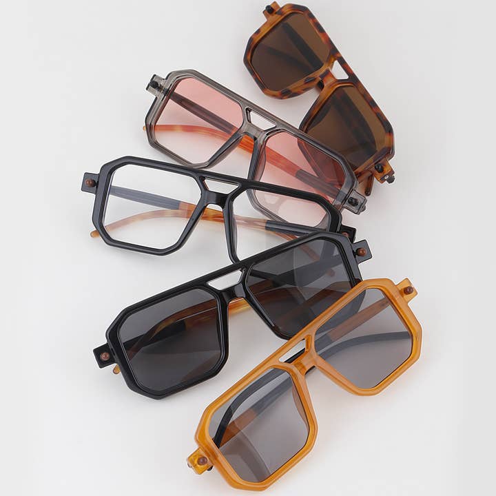 Blocky Aviator zonnebril voor wholesale door 3AM BY H&D ACCESSORIES