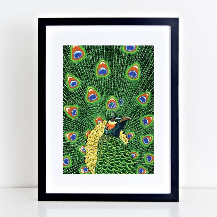 Peacock Art Print voor wholesale door Bird the Artist